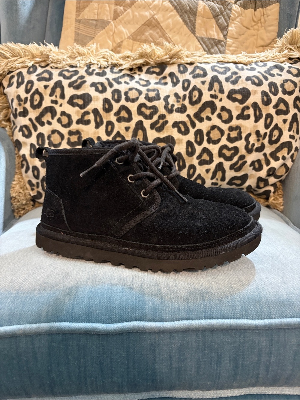 UGG Neumel Black suede chukka boots- women 7